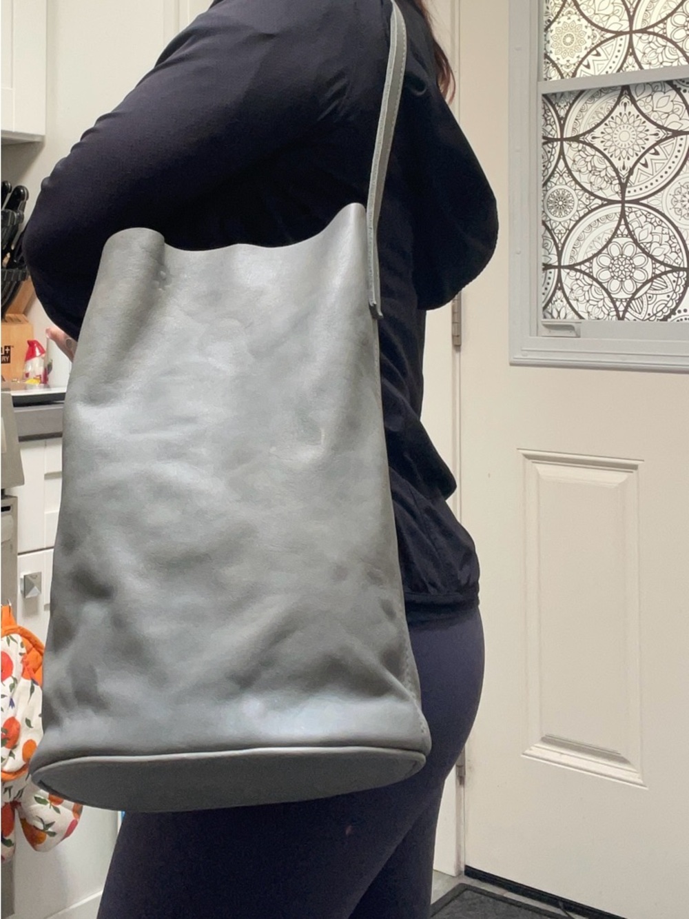 ABLE brand Slouchy Leather Bucket Bag